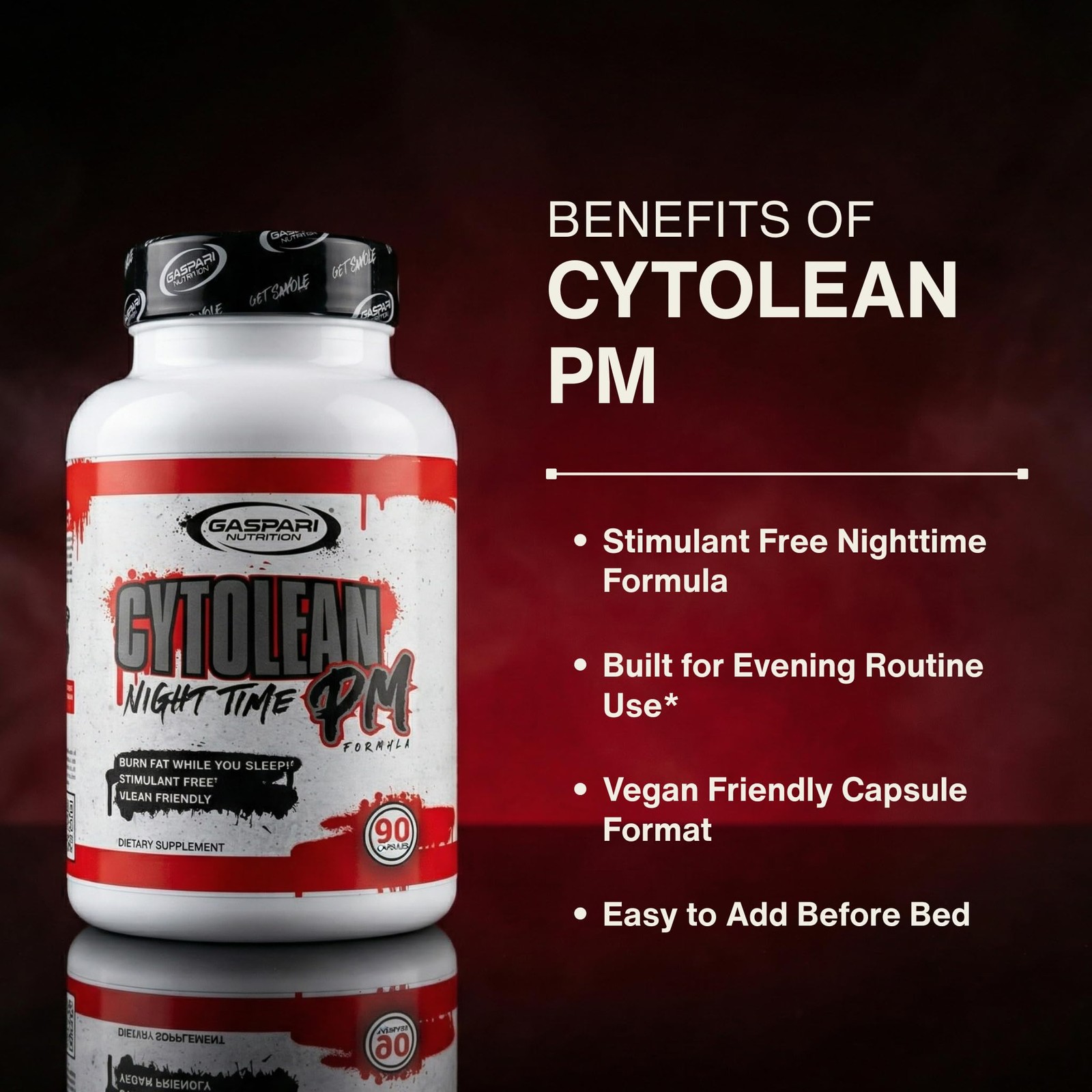 Gaspari Nutrition Cytolean PM Nighttime Fat Burner with Melatonin Sleep Suppo…