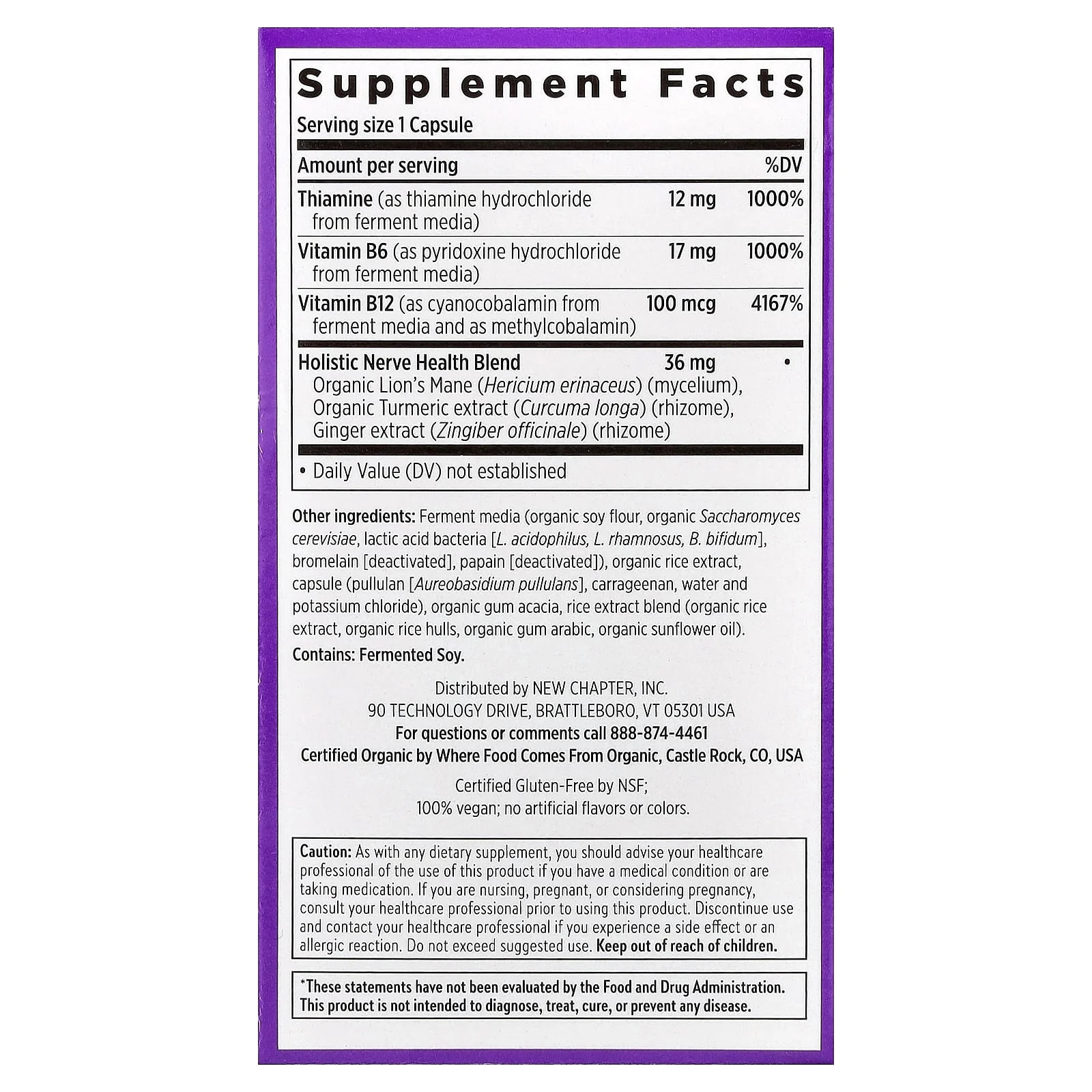 2 X New Chapter, Holistic Nerve Health, 30 Capsules
