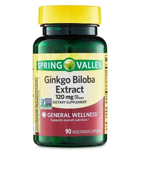 Spring Valley Ginkgo Biloba Extract General Wellness Capsules 120 mg 90 Count