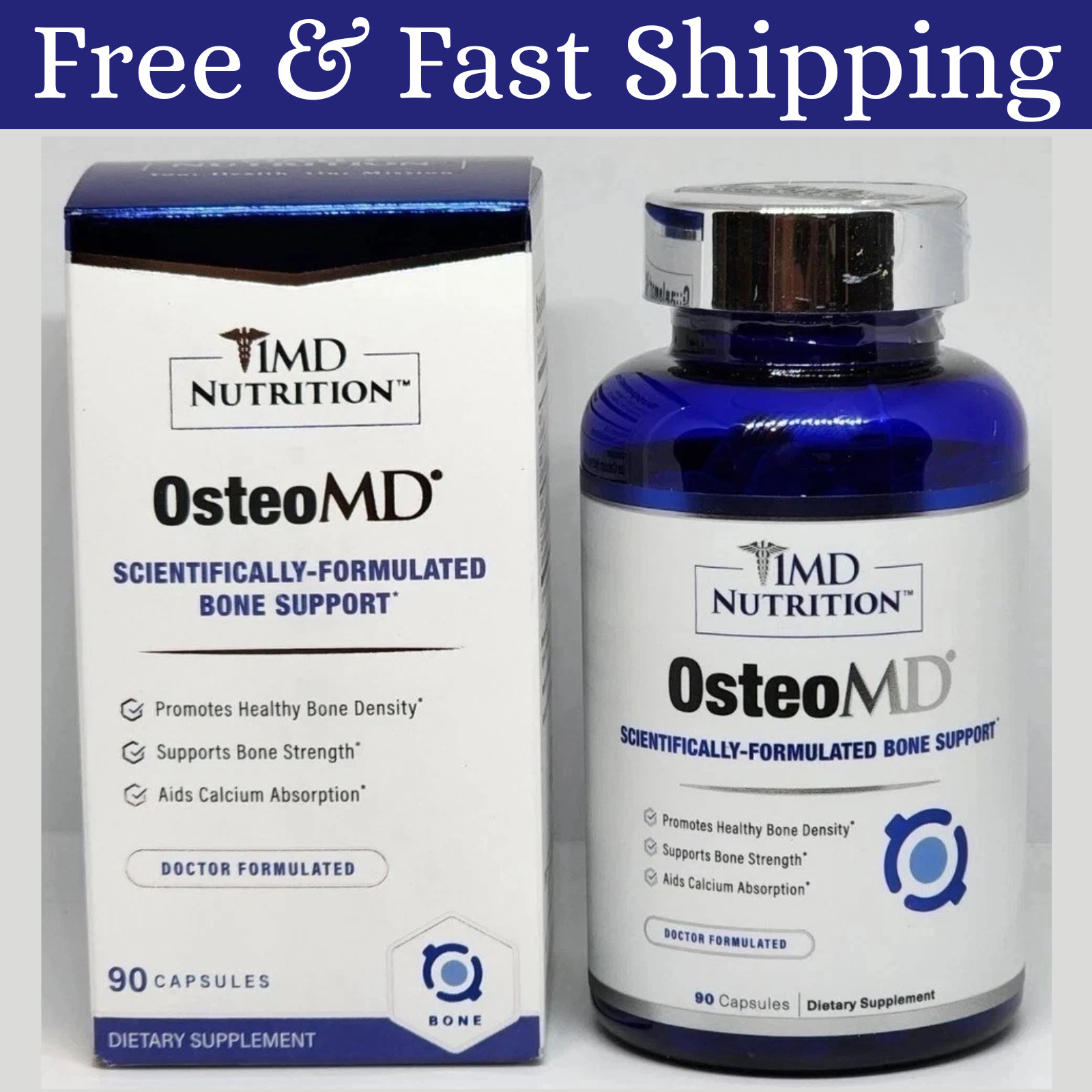 1MD Nutrition OsteoMD Bone Health Support 90 Softgels Exp 12/2027