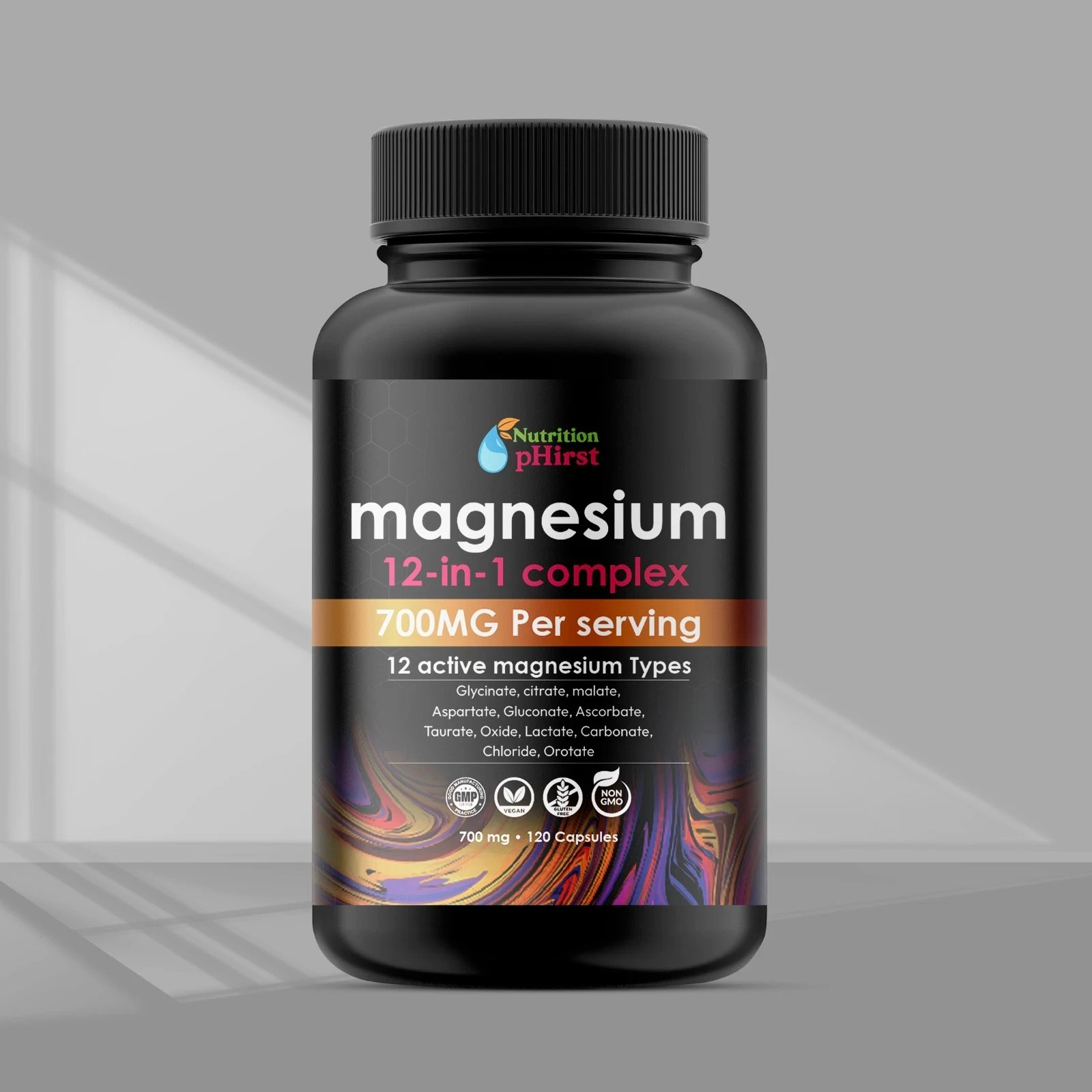 Magnesium 12 in 1 Complex 700mg Glycinate Citrate Malate Taurate Daily Support-