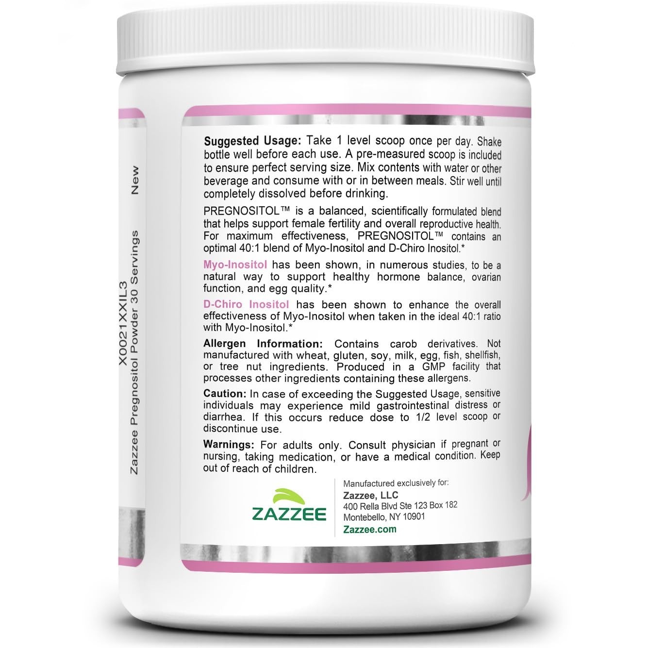Fertility Support Powder, Myo-Inositol & D-Chiro-Inositol Blend, 30 Servings, Ve