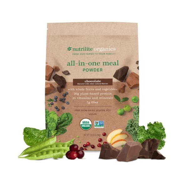 Nutrilite Organics Meal Replacement Powder Vegan USDA Organic Chocolate