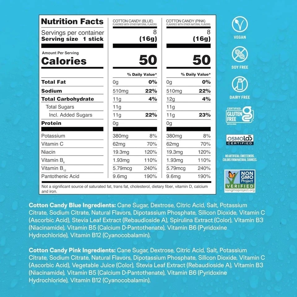 Liquid I.V. Hydration Multiplier Powder – Cotton Candy – 16 Count