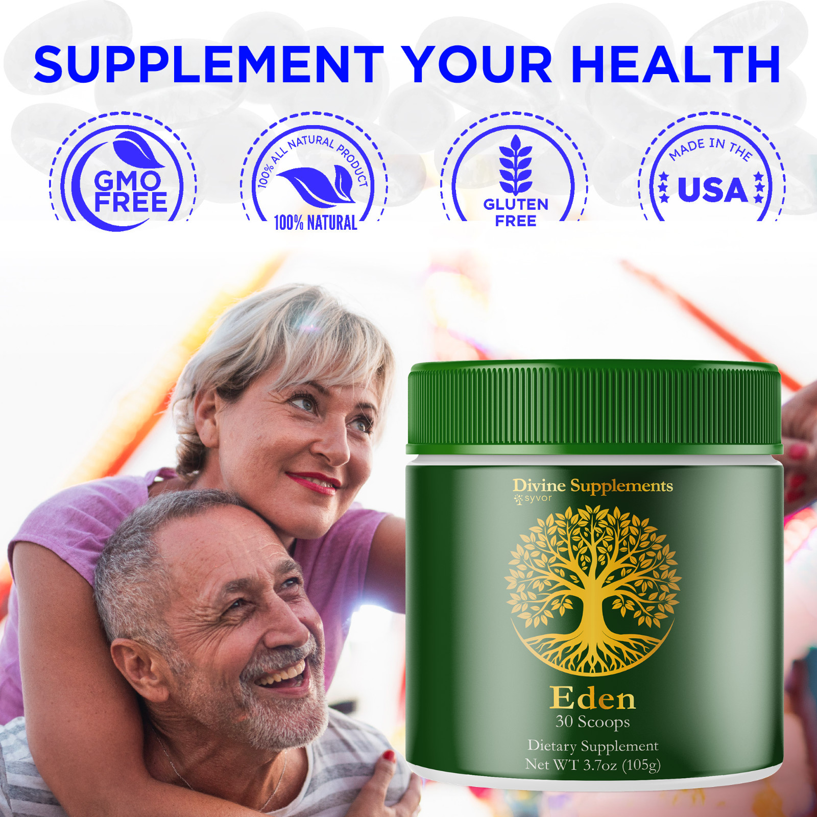 Eden Powder Supplement Advanced Formula Gut Health & Fitness Support (5 Pack)