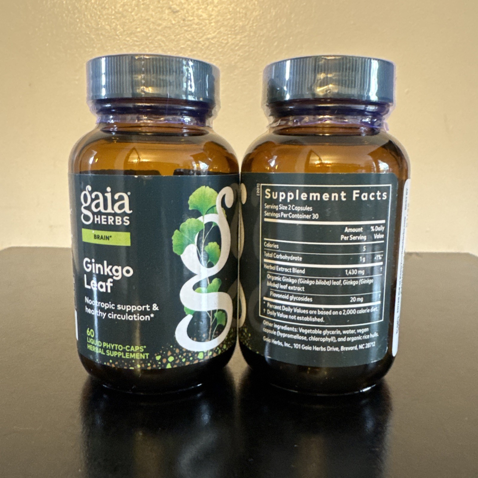 Gaia Herds -Ginkgo Leaf – Nootropic Support & Healthy Circulation 120 Capsules