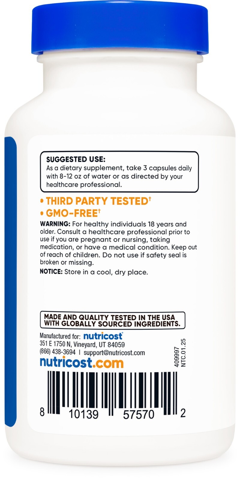Nutricost Daily Vegetables 90 Capsules (30 Servings)
