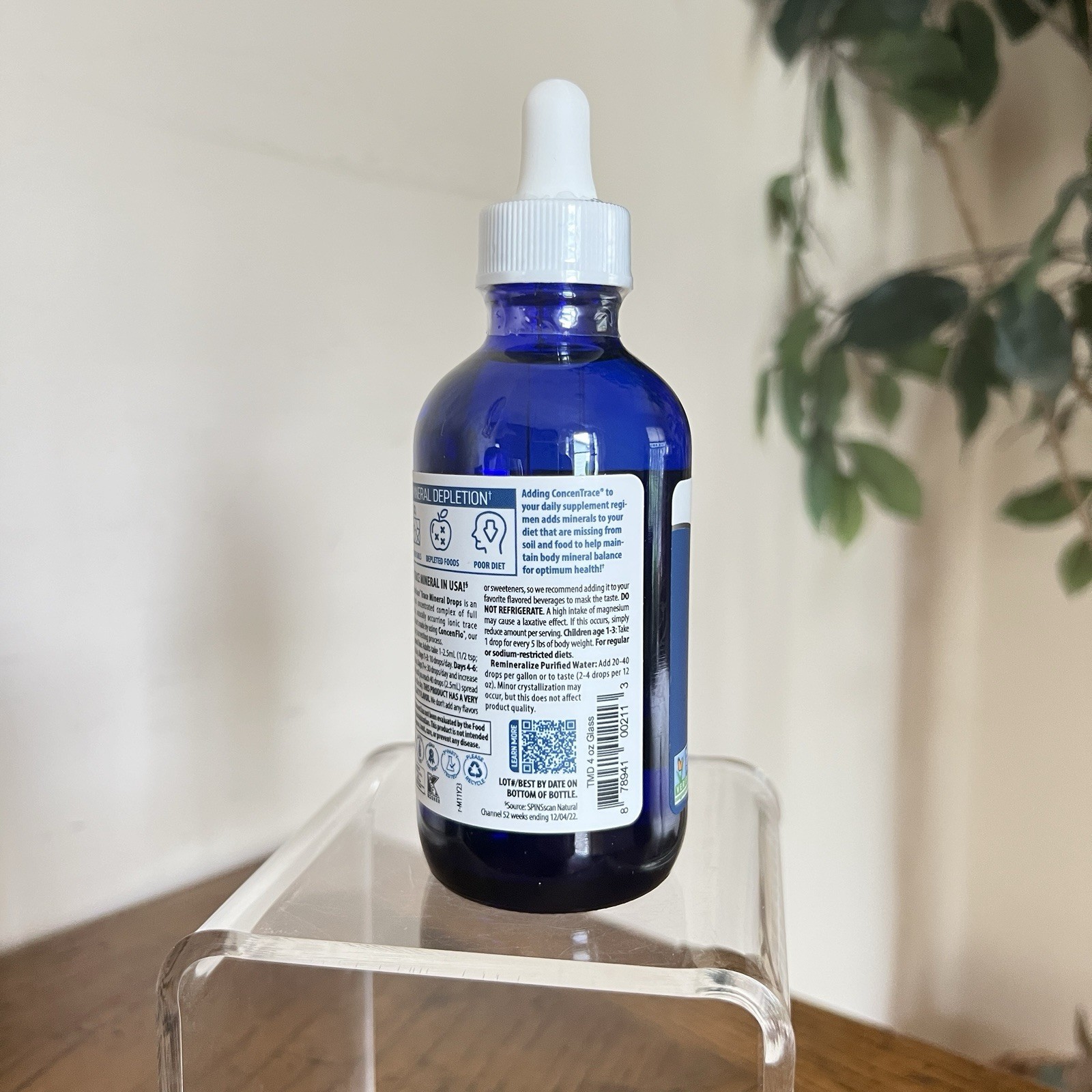 ConcenTrace® Trace Mineral Drops Full Spectrum 4 oz Sealed Glass 48 Day Supply