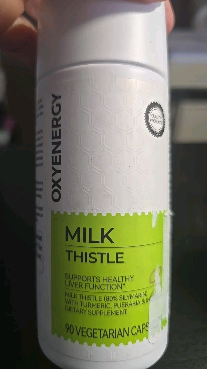 Milk Thistle Liver Detox Supplement – 300mg Silymarin – OXYENERGY – 90 Veg Caps