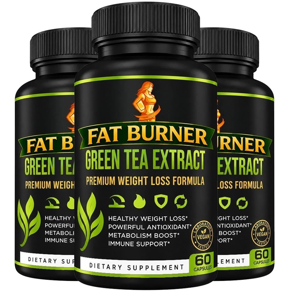 ( 3 PACK ) GREEN TEA CAPSULES HERBAL SUPPLEMENT FOR ADVANCED WEIGHT LOSS SUPPORT