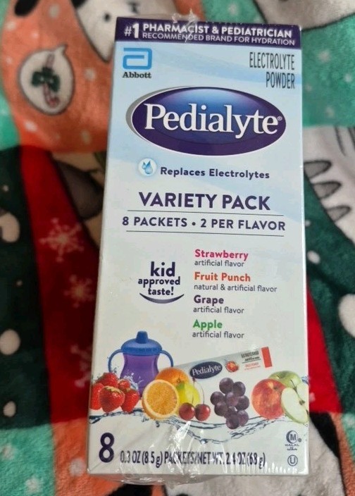 Pedialyte Electrolyte Powder Packets Variety Pack 8 ct.-3 boxes Sept 1 2026