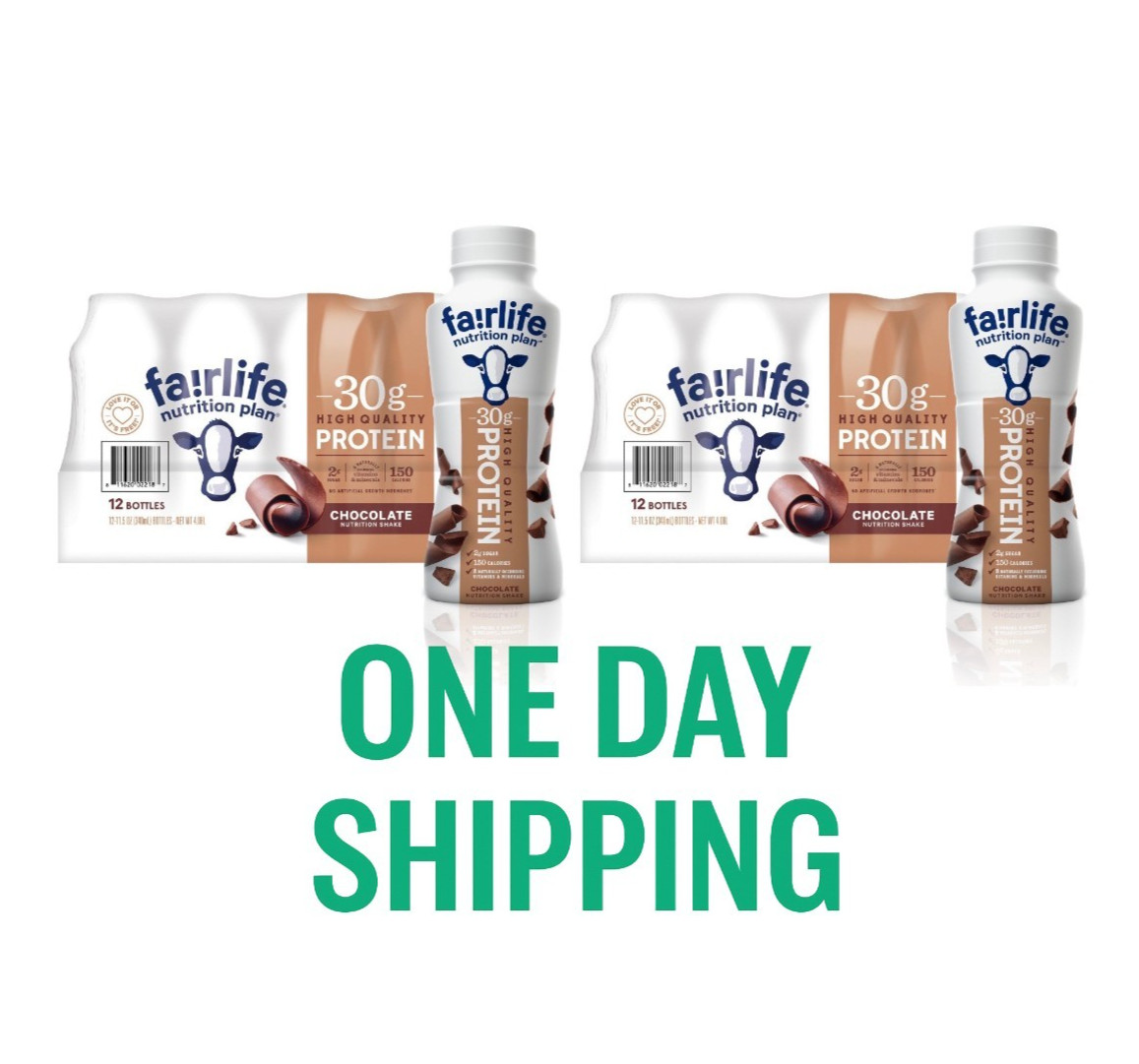 Fairlife Nutrition Plan 30g Protein Shake, Chocolate 11.5 fl. oz 12 ct. 2 packs