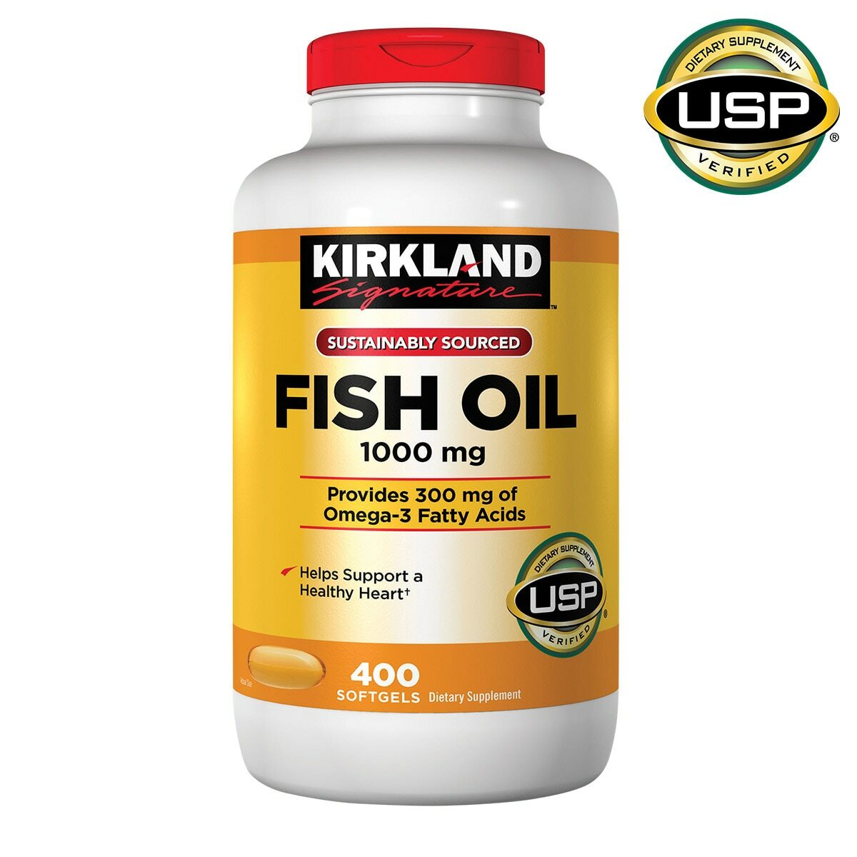 Kirkland Signature Fish Oil 1000 mg. 400 Softgels