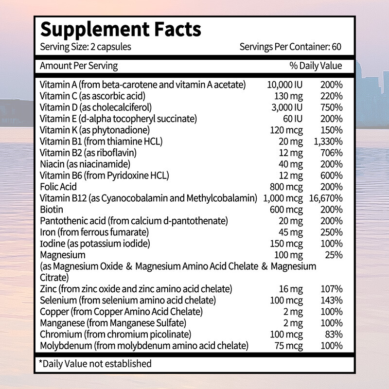 Multivitamins Bariatric Capsules With 45Mg Iron,Balance healthy Weight Levels
