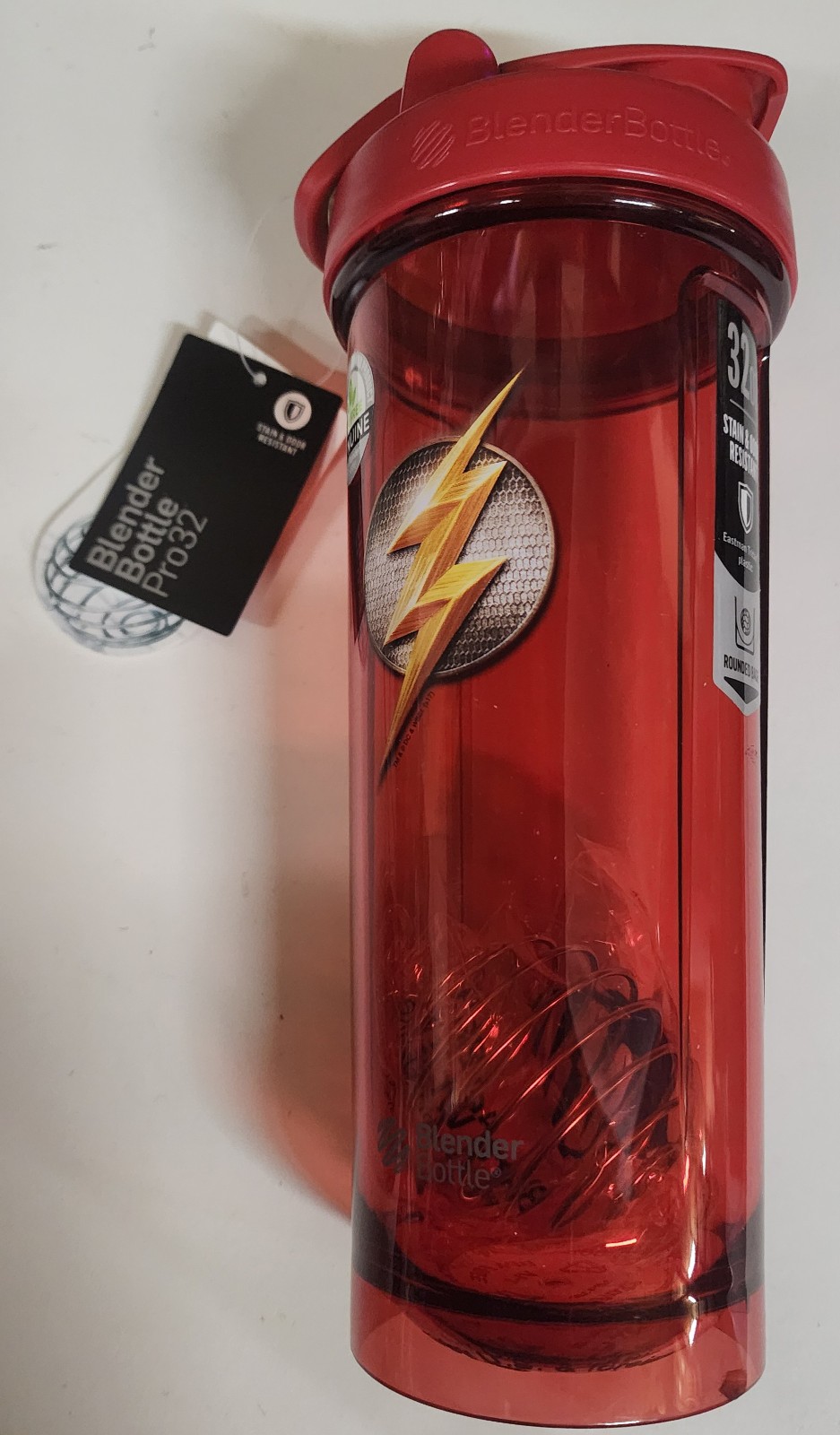 The Flash Blender Bottle Pro32 BPA Free 32oz Stain & Odor Resistant NEW