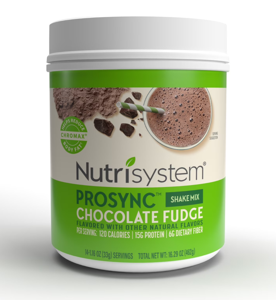 Nutrisystem Prosync Chocolate Fudge Diet Meal Replacement Shake MixPowder16.3oz