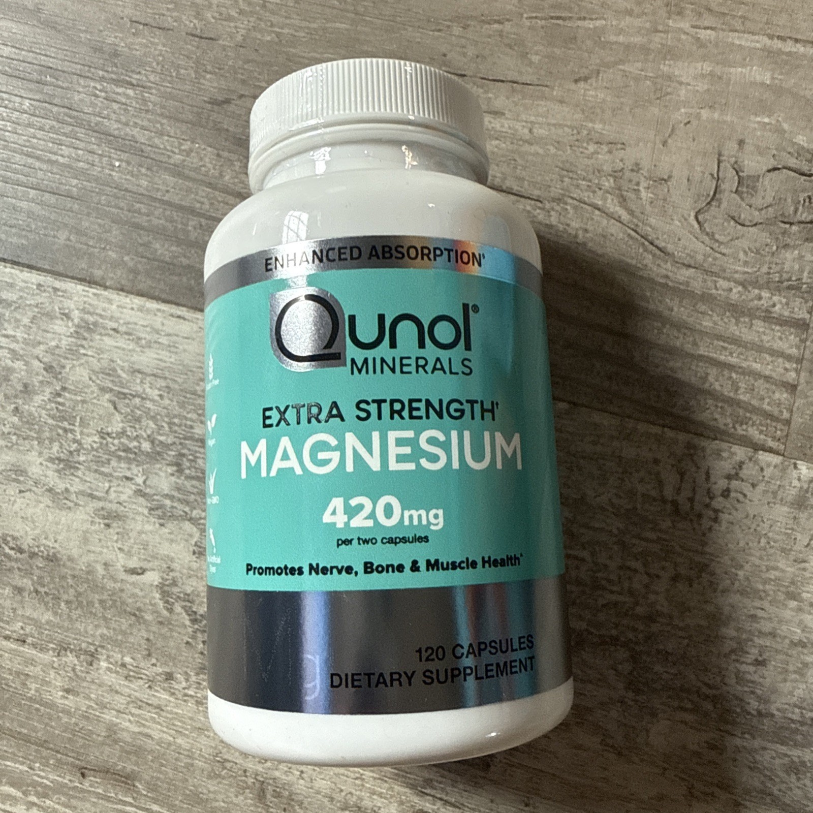Qunol Extra Strength Magnesium 420mg 120 Capsules Exp 12/2027