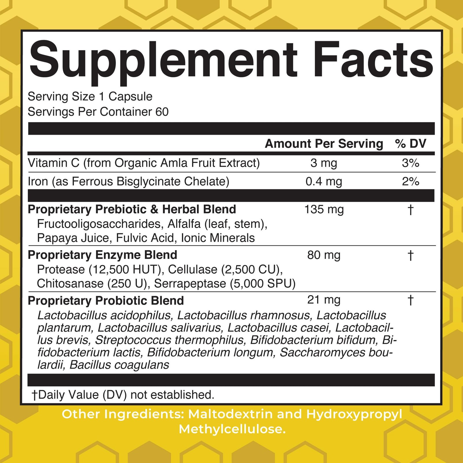 MaryRuth Organics Gut Flora Health+ Enzymes | Up to 2 Month Supply | Prebioti…