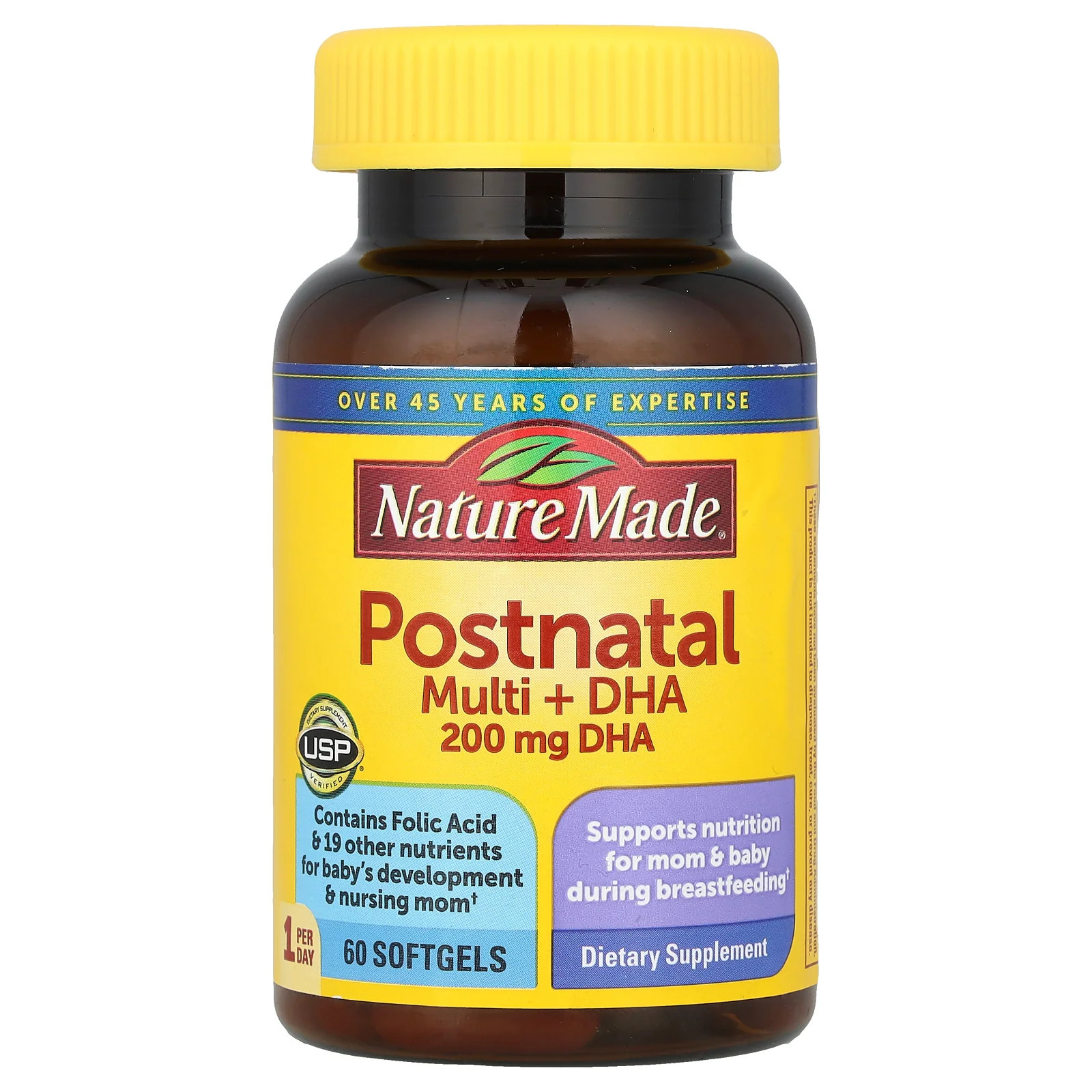2 X Nature Made, Postnatal Multi + DHA, 60 Softgels