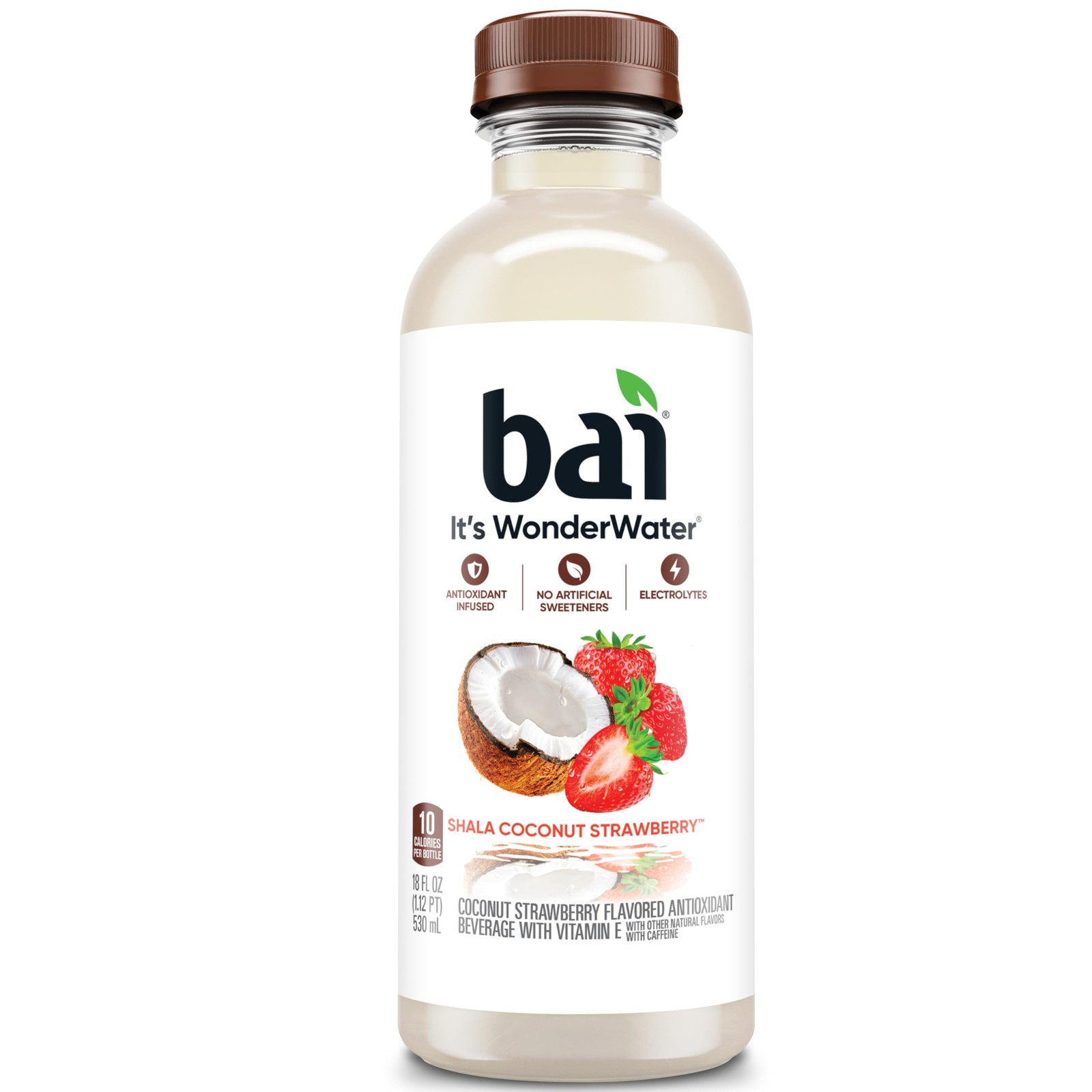 Antioxidant Infused Water Coconut Strawberry 18oz Bottle 12 Pack Beverage
