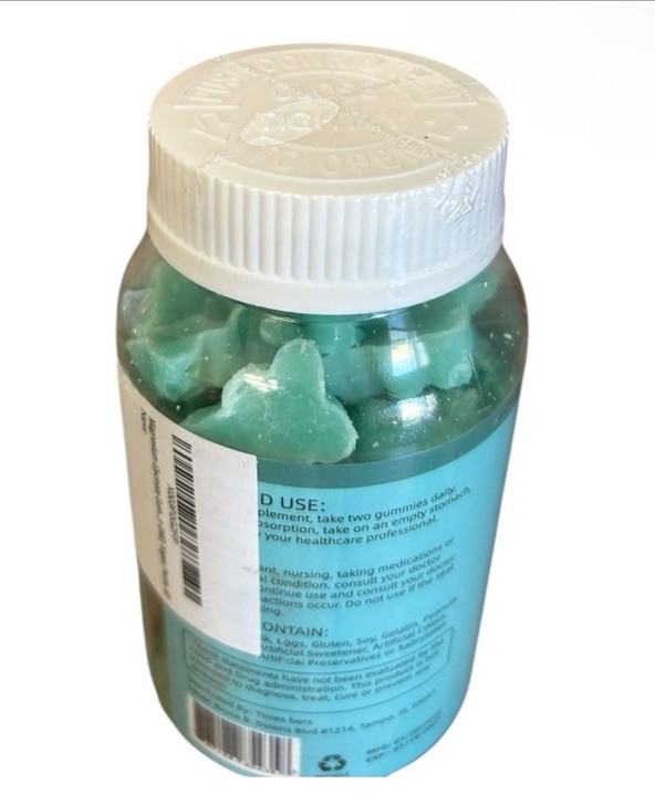 Magnesium Glycinate Gummies 500mg Sugar Free Blueberry 60 Ct Exp 03/2027 Sealed