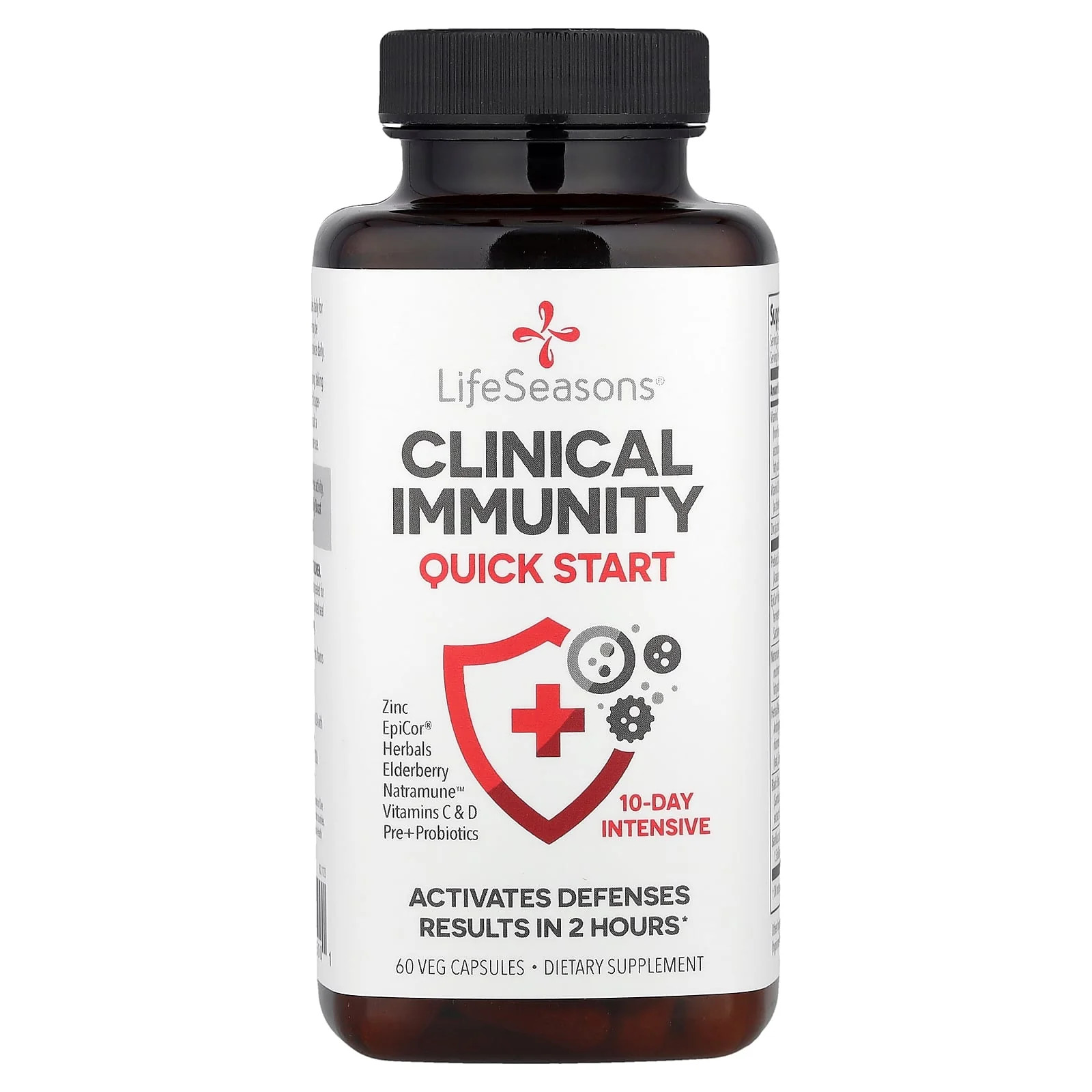 2 X LifeSeasons, Clinical Immunity, Quick-Start, 60 Veg Capsules
