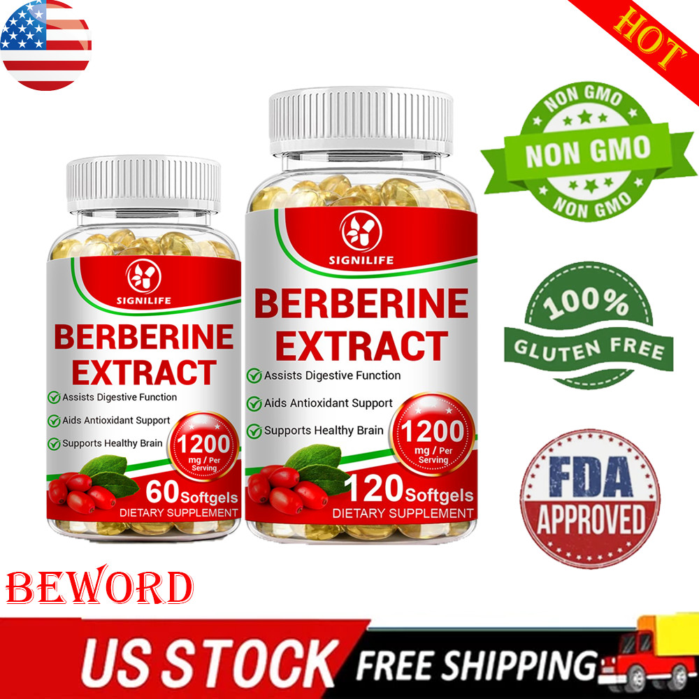 Berberine HCL 1200mg Ceylon Cinnamon Antioxidant Supplement 120 Capsules.