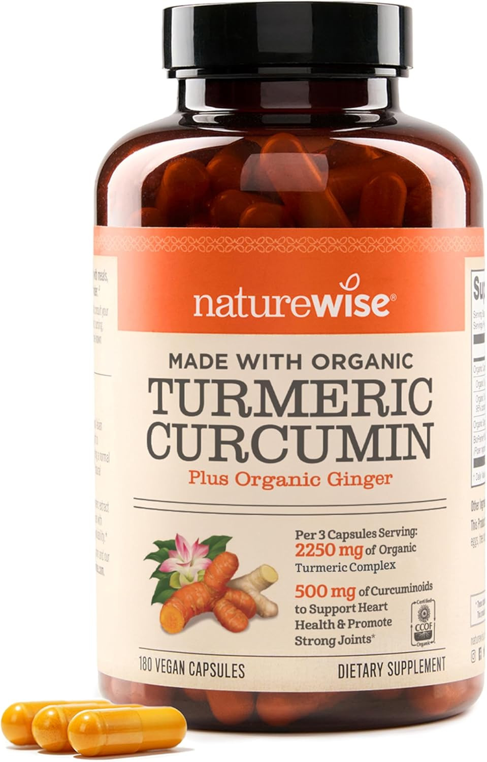 Naturewise Curcumin Turmeric 2250Mg – Advanced Absorption from 95% Curcuminoids