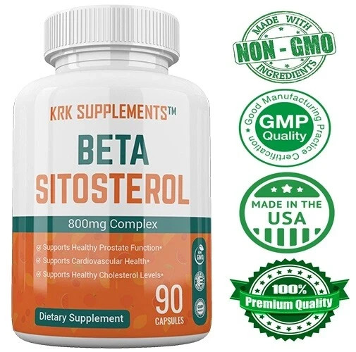 3 Bottle Beta Sitosterol 800mg Prostate Support Urinary Bladder KRK Supplements.