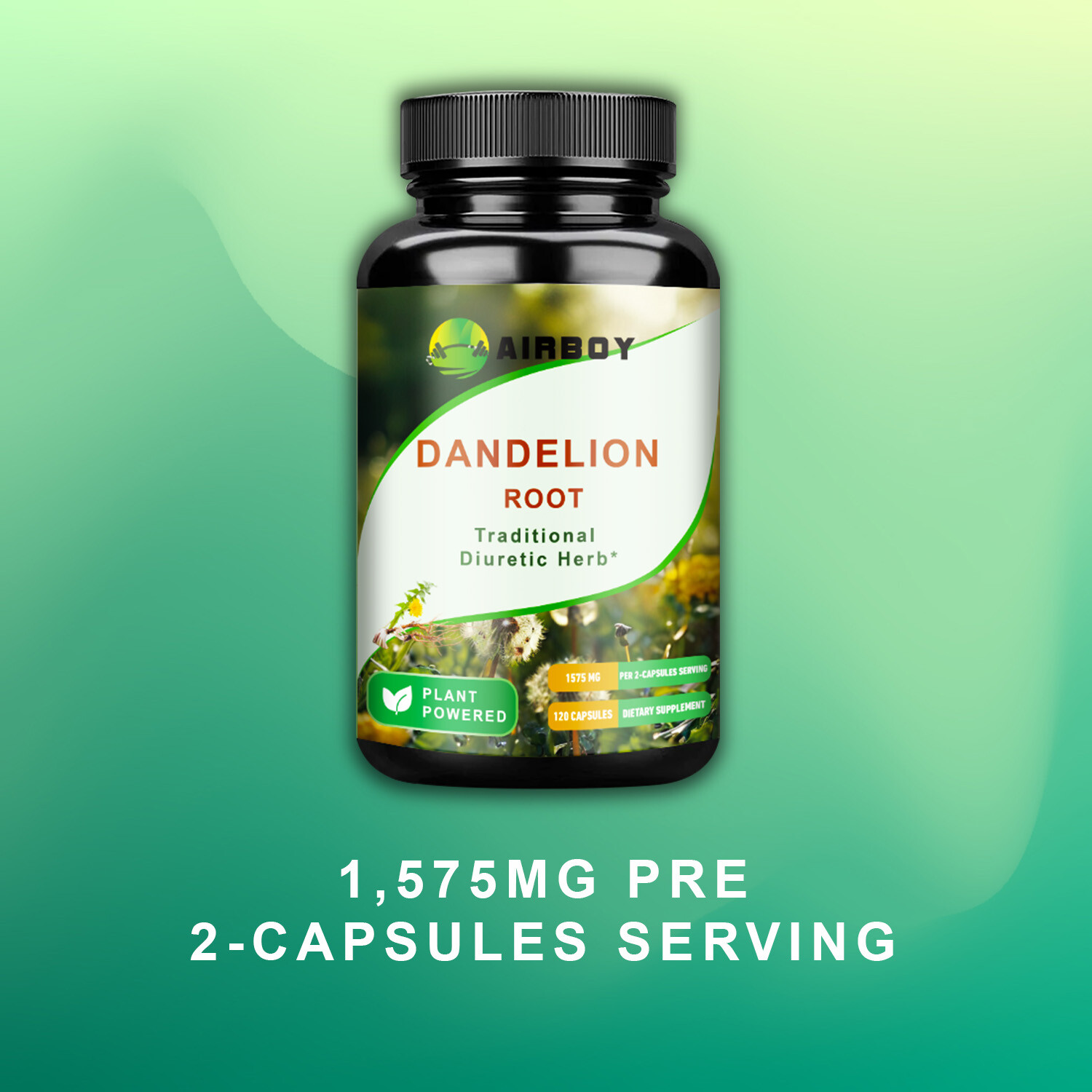 Dandelion Root 1575mg-Liver Kidney Health,Cleansing & Detox,Non-GMO,Gluten Free