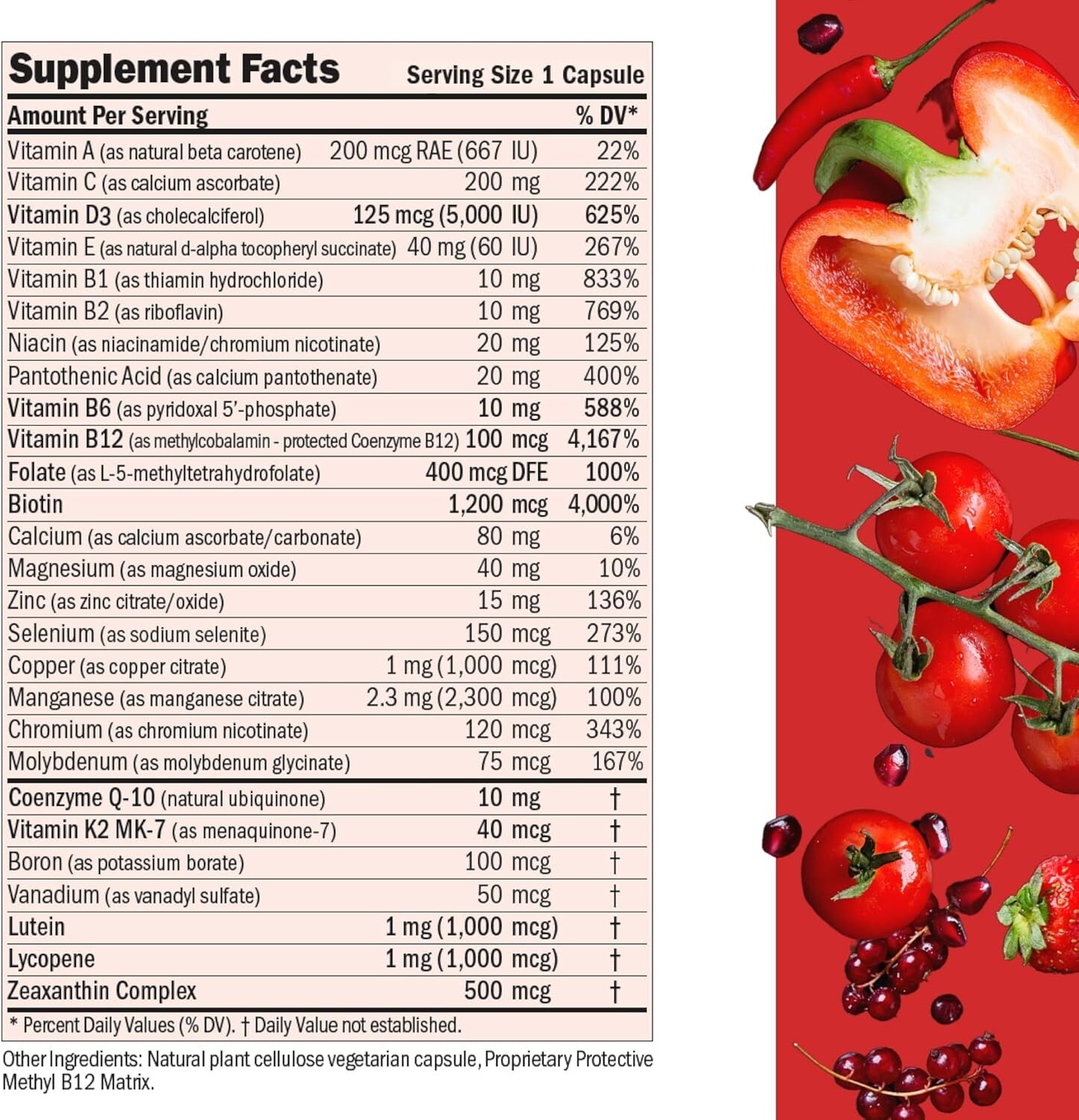 Ultra-Mild Essential-1 Multivitamin with 100 mcg Methyl B12 & CoQ10 – 60 Caps