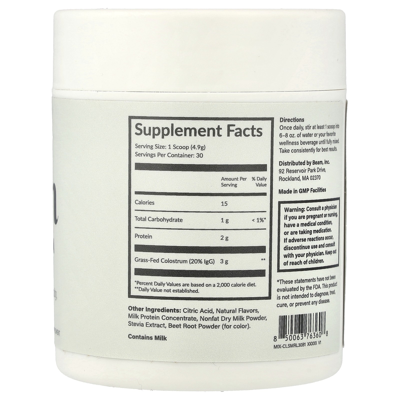 Colostrum, Raspberry Lemon, 5.18 oz (147 g)