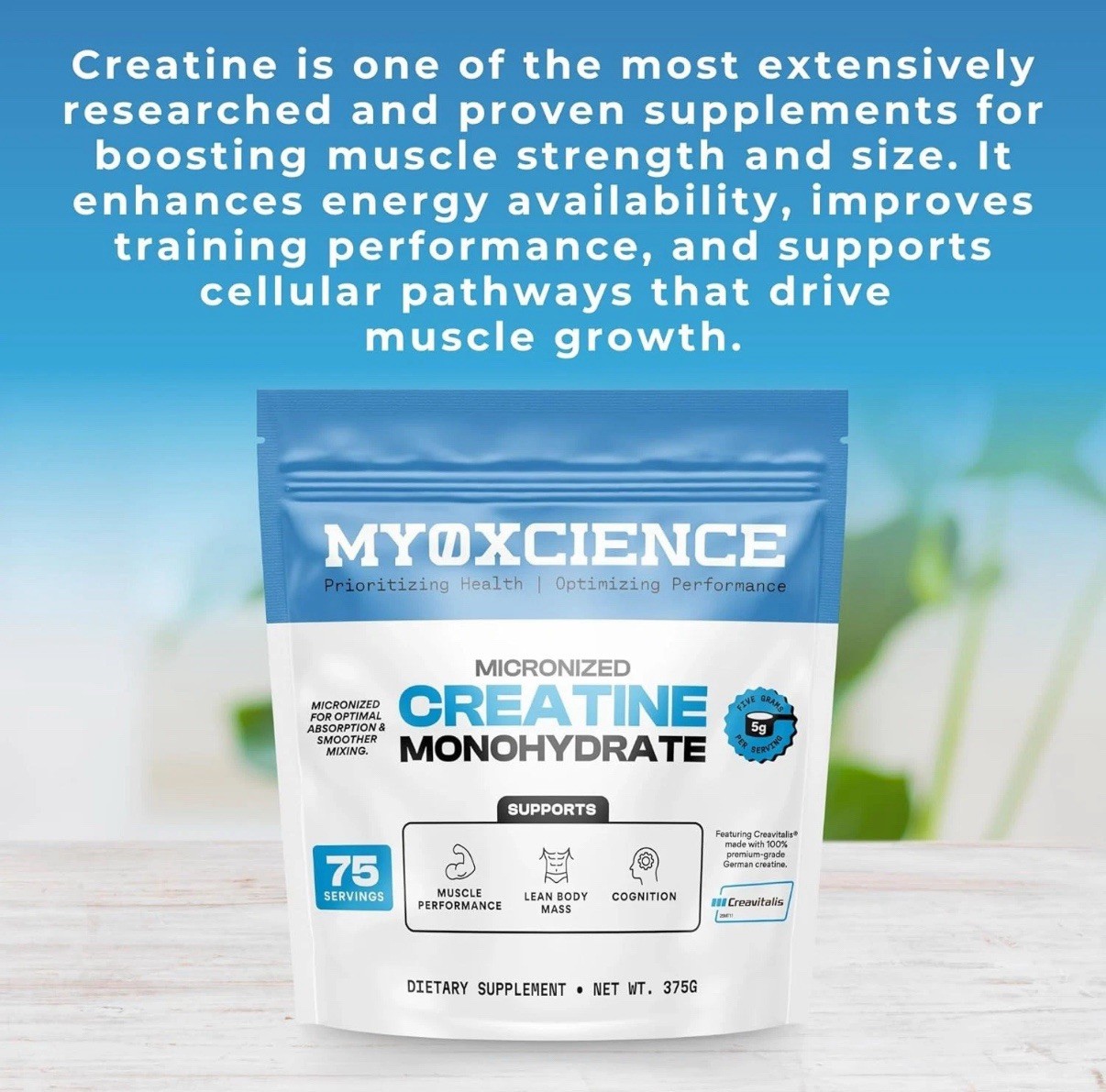 MYOXCIENCE Micronized Creatine | with 100% Creavitalis—The World’s Purest Mic…