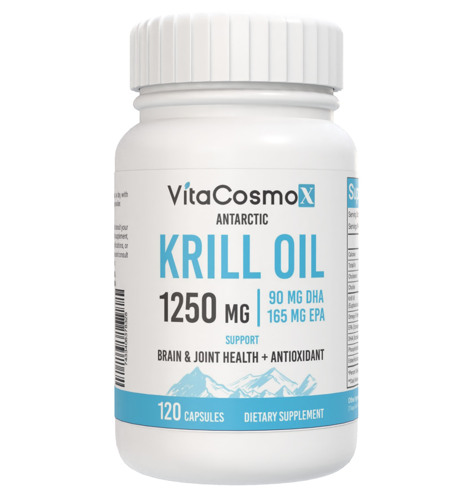Antarctic Krill Oil 1250mg with Omega-3s EPA, DHA and Astaxanthin