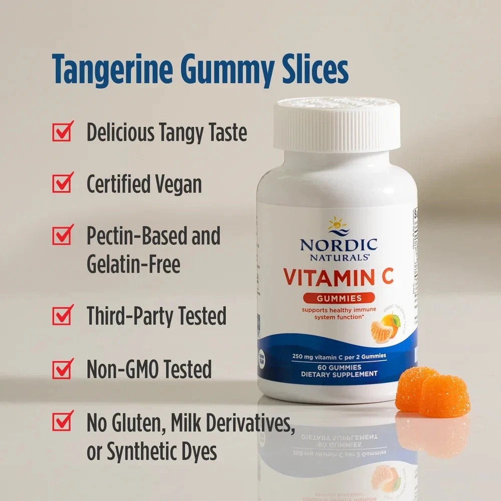 Nordic Naturals Vitamin C Gummies -Immune Support & Antioxidant Protection 120Ct