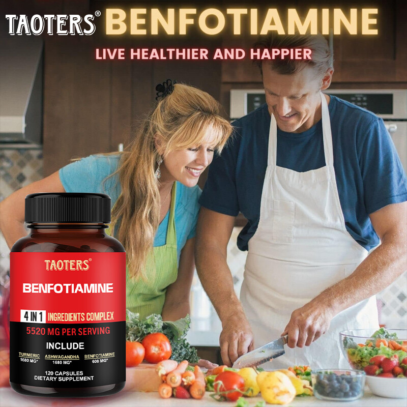 4-in-1 Complex with Benfotiamine and Curcumin Supports Blood Sugar 120 Capsules