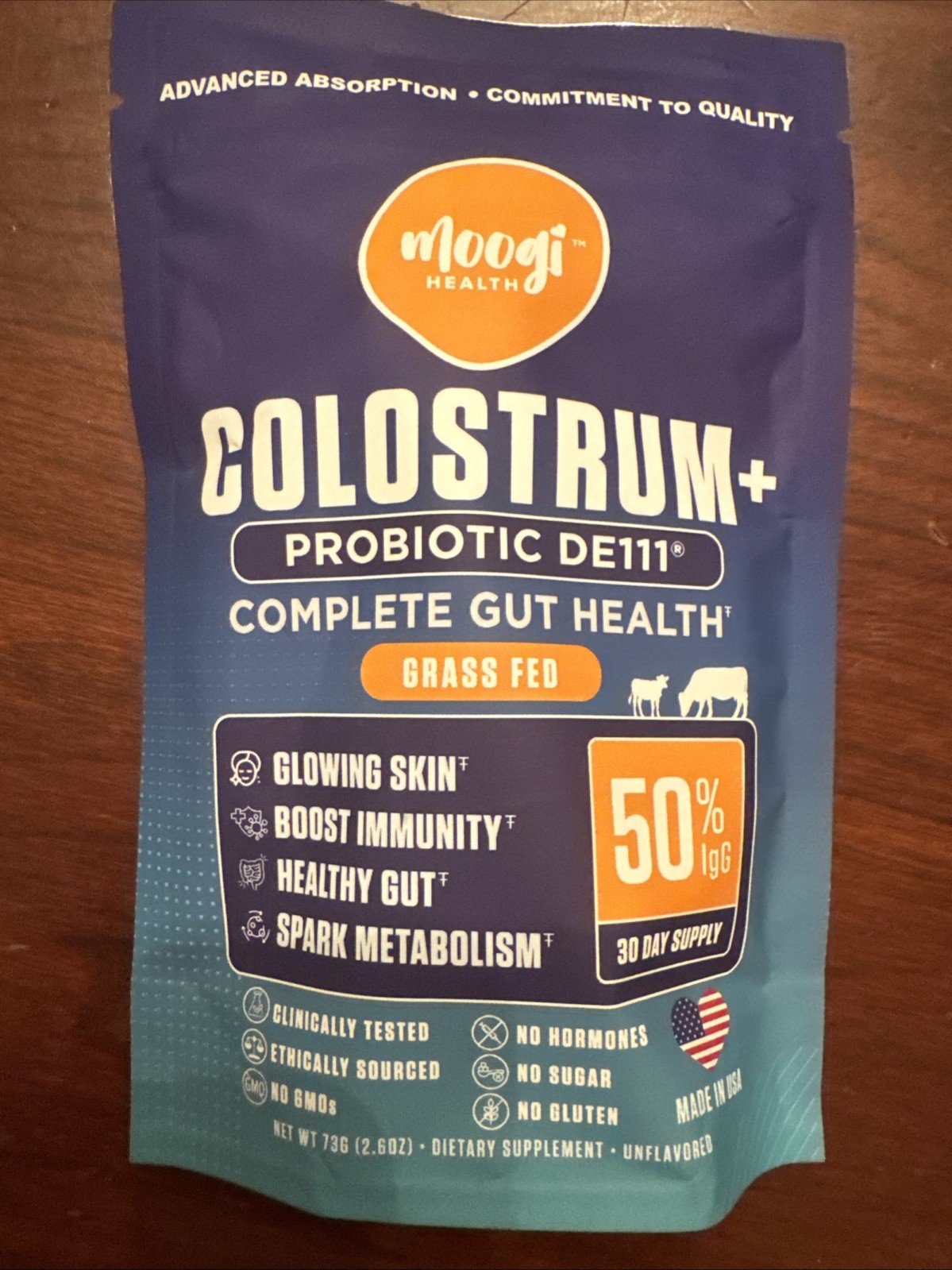 Moogi Health Colostrum + Probiotic DE111 Gut Health 2.6oz Unflavored