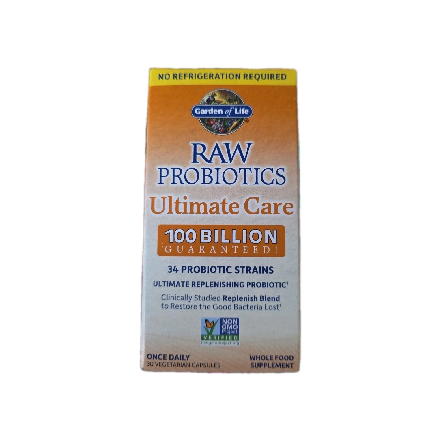 Garden of Life RAW Probiotics Ultimate Care Shelf Stable- 30 Capsules -11/26+
