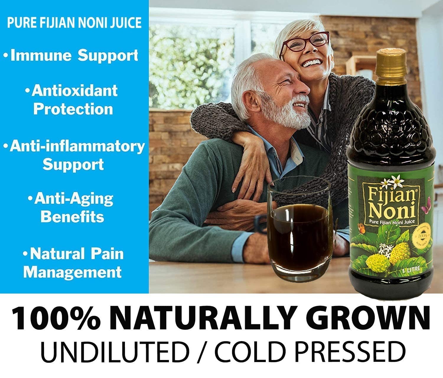 12/Bottles Noni Juice High Potency 33.8 Oz By Fijian Noni