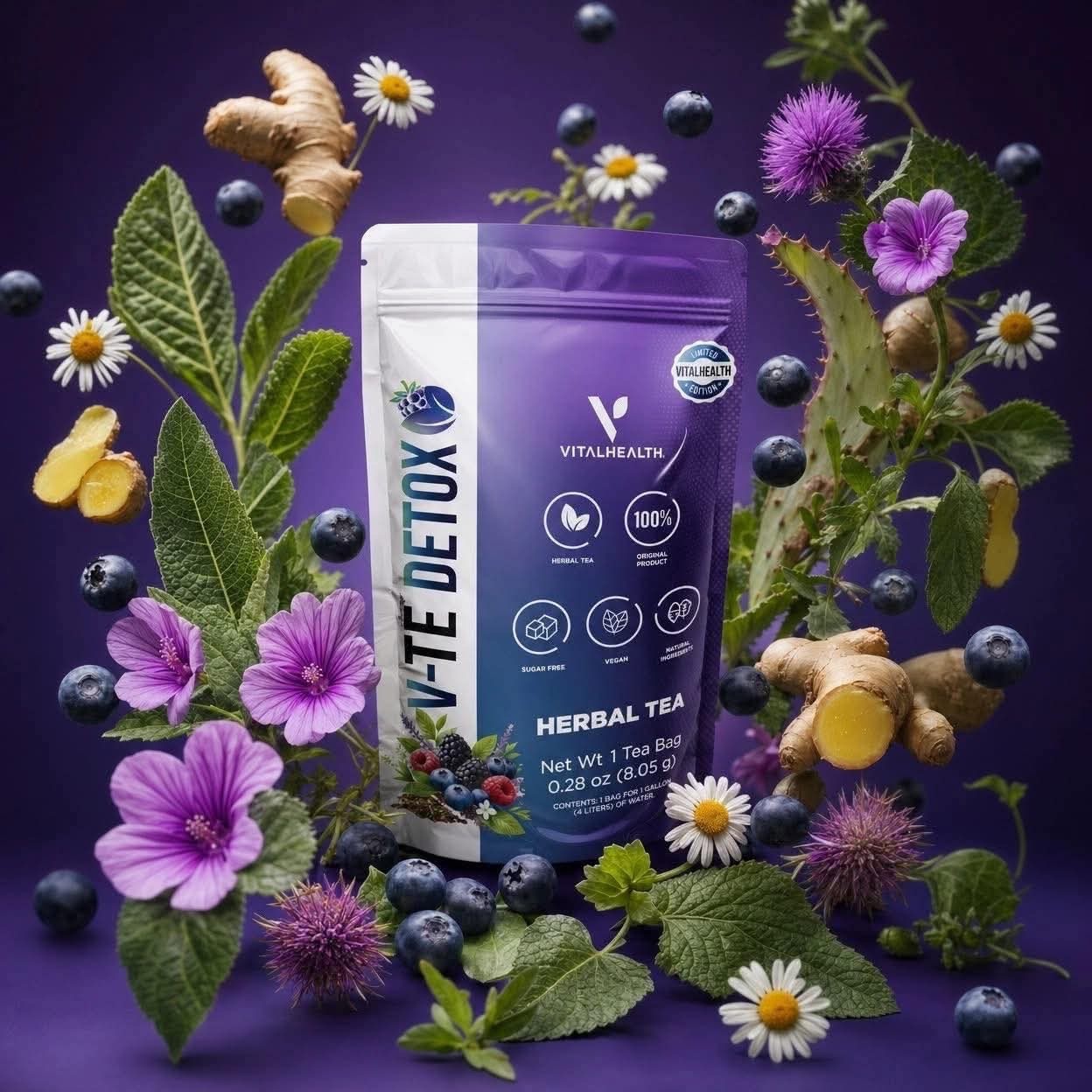 V-TE DETOX BERRY FLAVOR TEA (4 Pack)