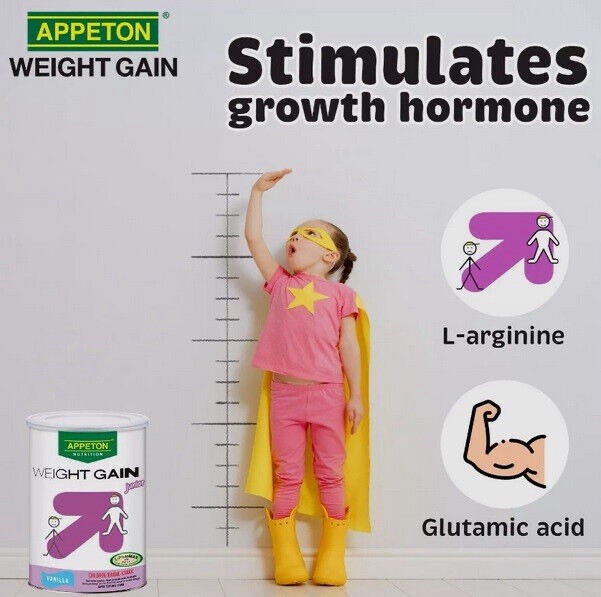 APPETON Weight Gain Junior Vanilla With L-ProteMax 450g FREE SHIPPING