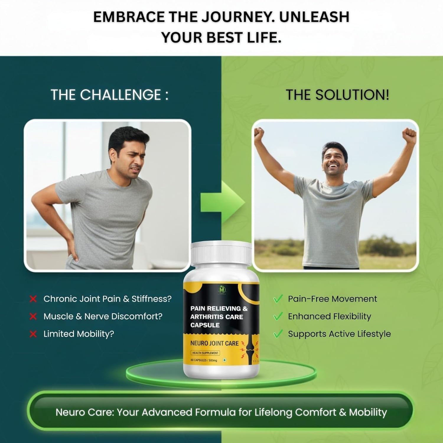 Healthy Nutri.tion Neuro Joint Care 60 Veg Capsules