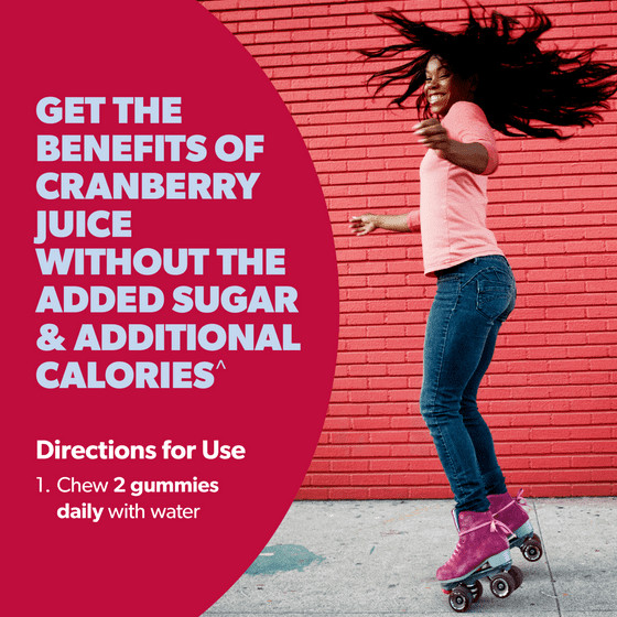AZO Cranberry Urinary Tract Health Gummies Dietary Supplement 2 Gummies = Glass