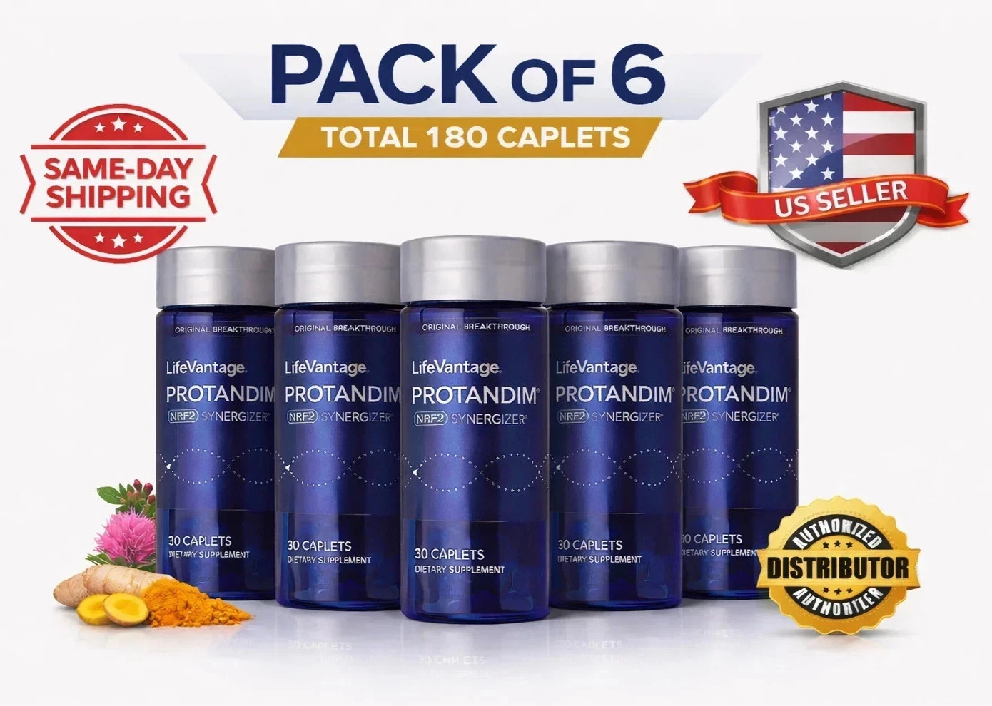 LifeVantage Protandim NRF2 Synergizer 180 Caplets –Pack of 6(180 Caplets) Sealed