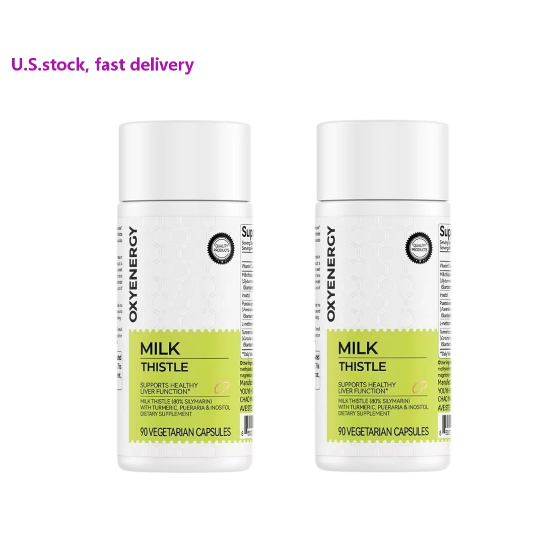 2 BOTTLES—Milk Thistle Liver Detox Supplement – 300mg Silymarin – OXYENERGY