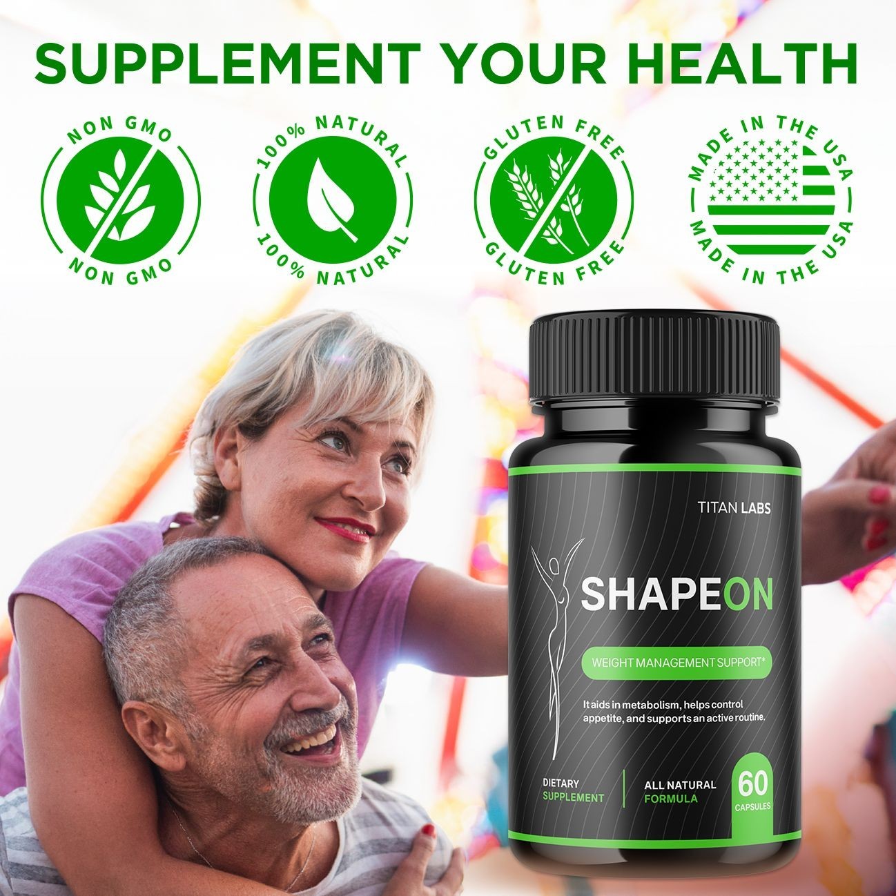 (2 Pack) Shape On Advanced Energy & Fitness Formula Supplement ShapeOn 120 Caps