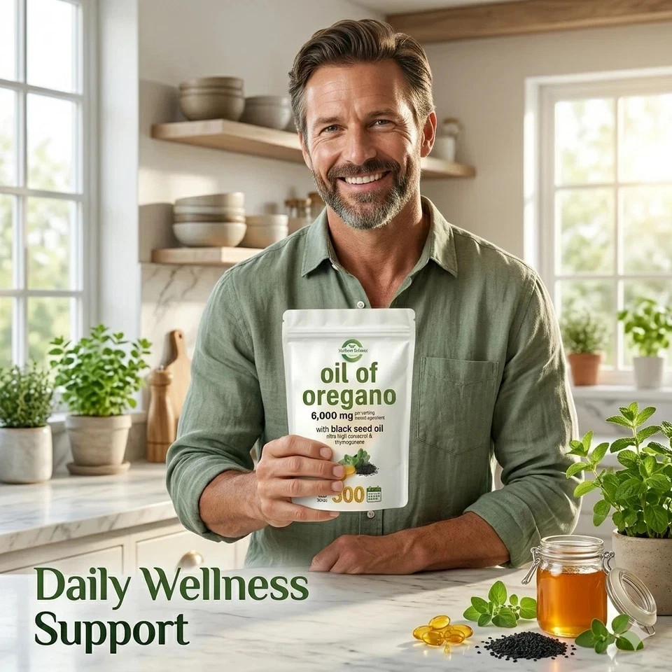 2 in 1 Oil of Oregano & Black Seed Softgels Count with Carvacrol,Immune Support