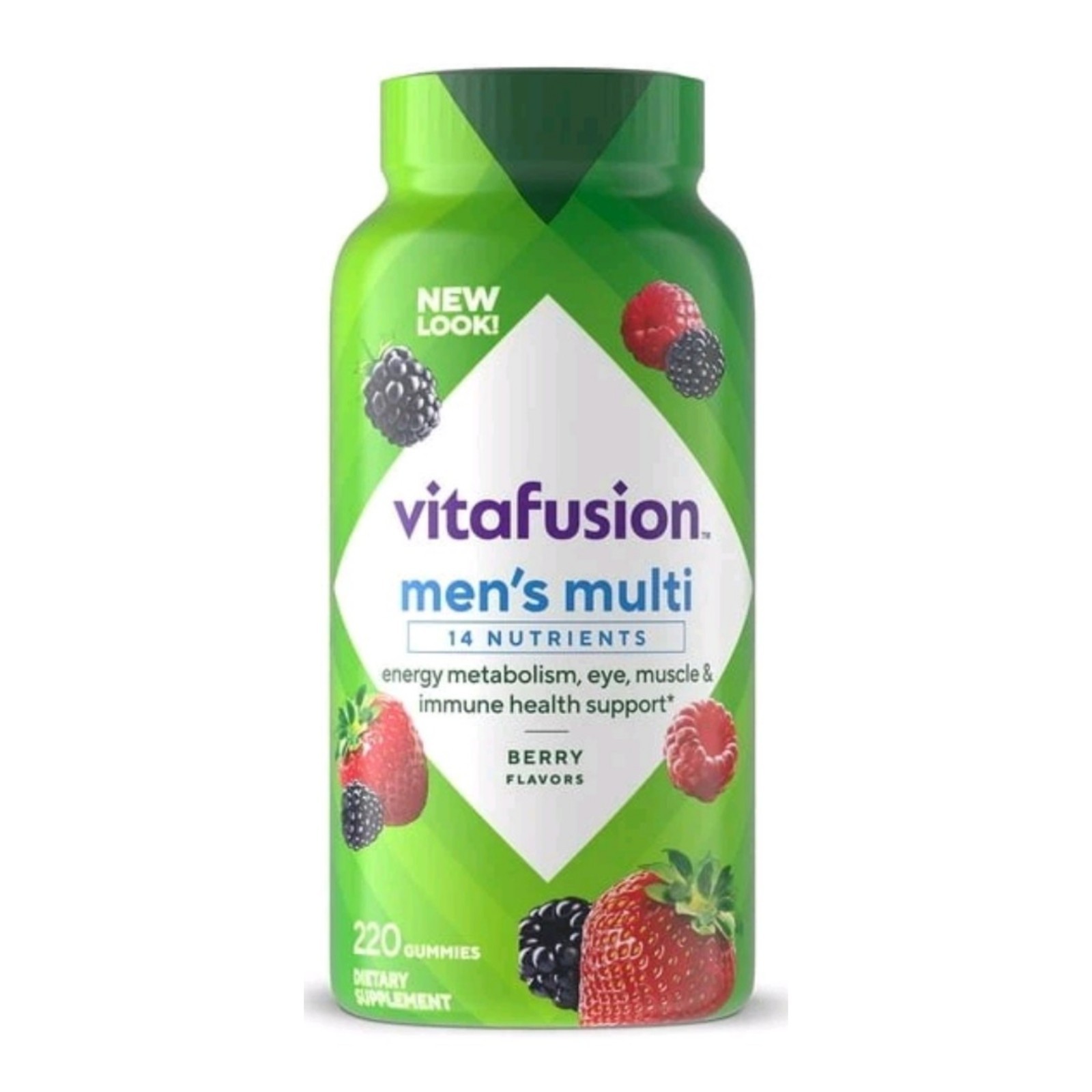 Vitafusion Men’s Multivitamin Gummies Berry Flavors 220ct Energy Immune Support