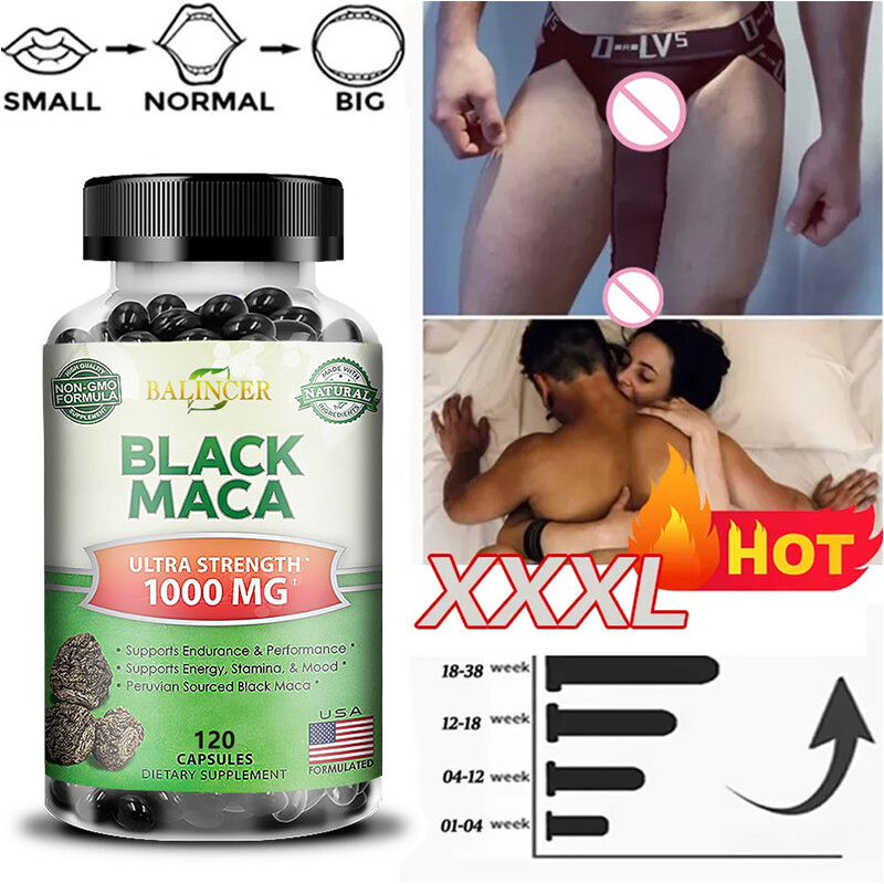 Black Maca 1000mg Capsules – Super Powerful Sexual Health Performance Booster
