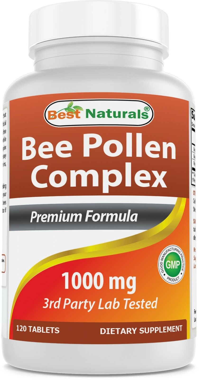 Best Naturals Bee Pollen Complex 1000 mg 120 Tablets, Healthy Metabolism